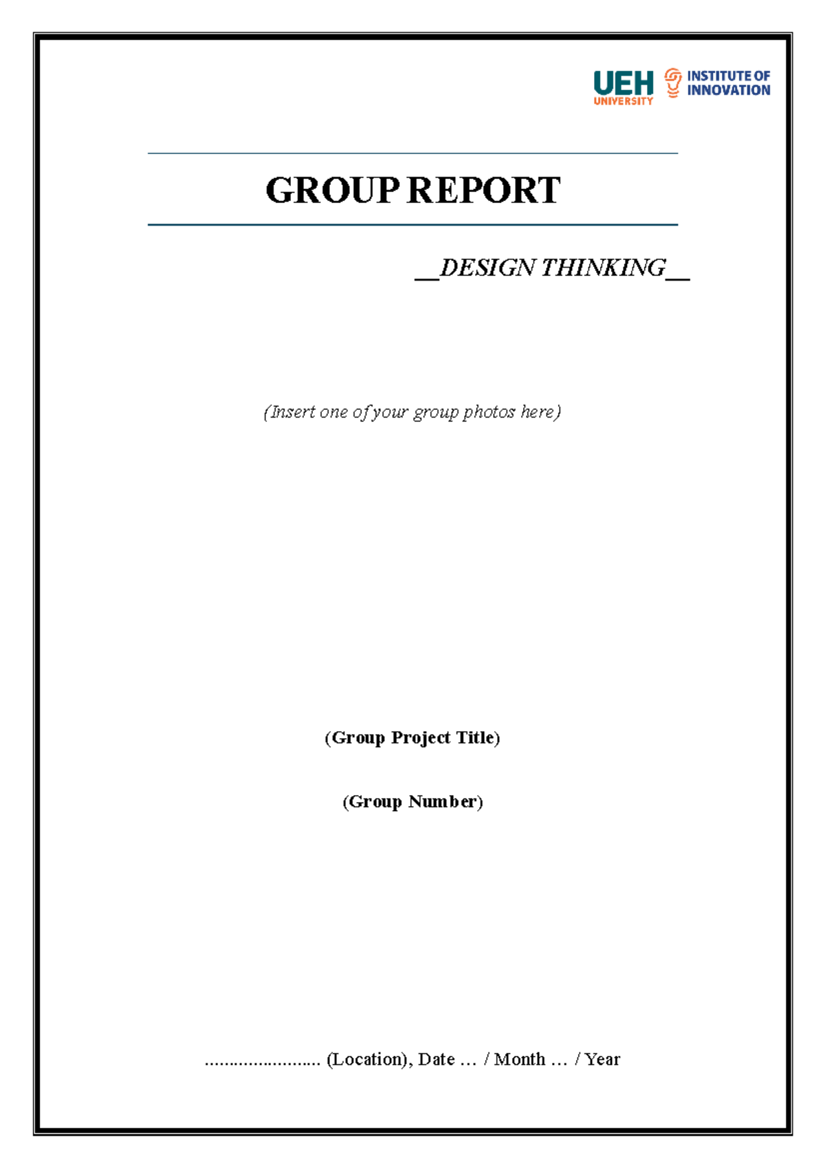 GROUP FINAL REPORT ON DESIGN THINKING (Class Code: jyfytfyt) - Studocu