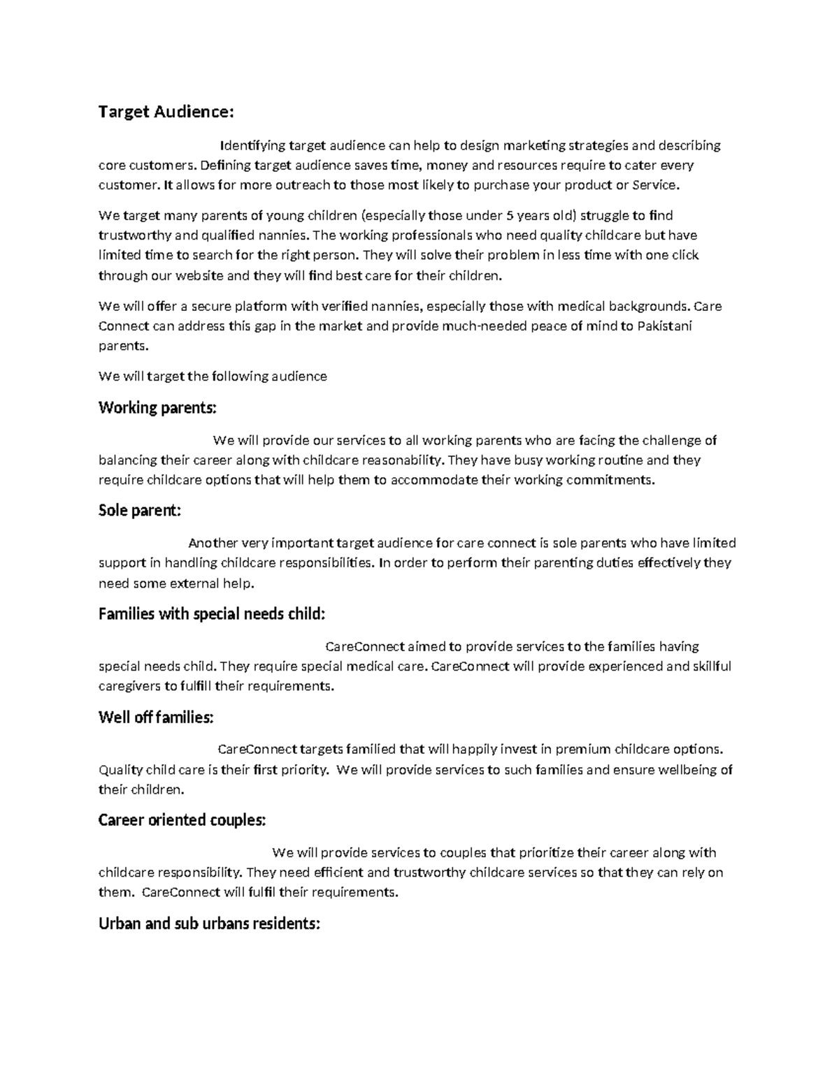 Target Audience - very useful document - Target Audience: Identifying ...