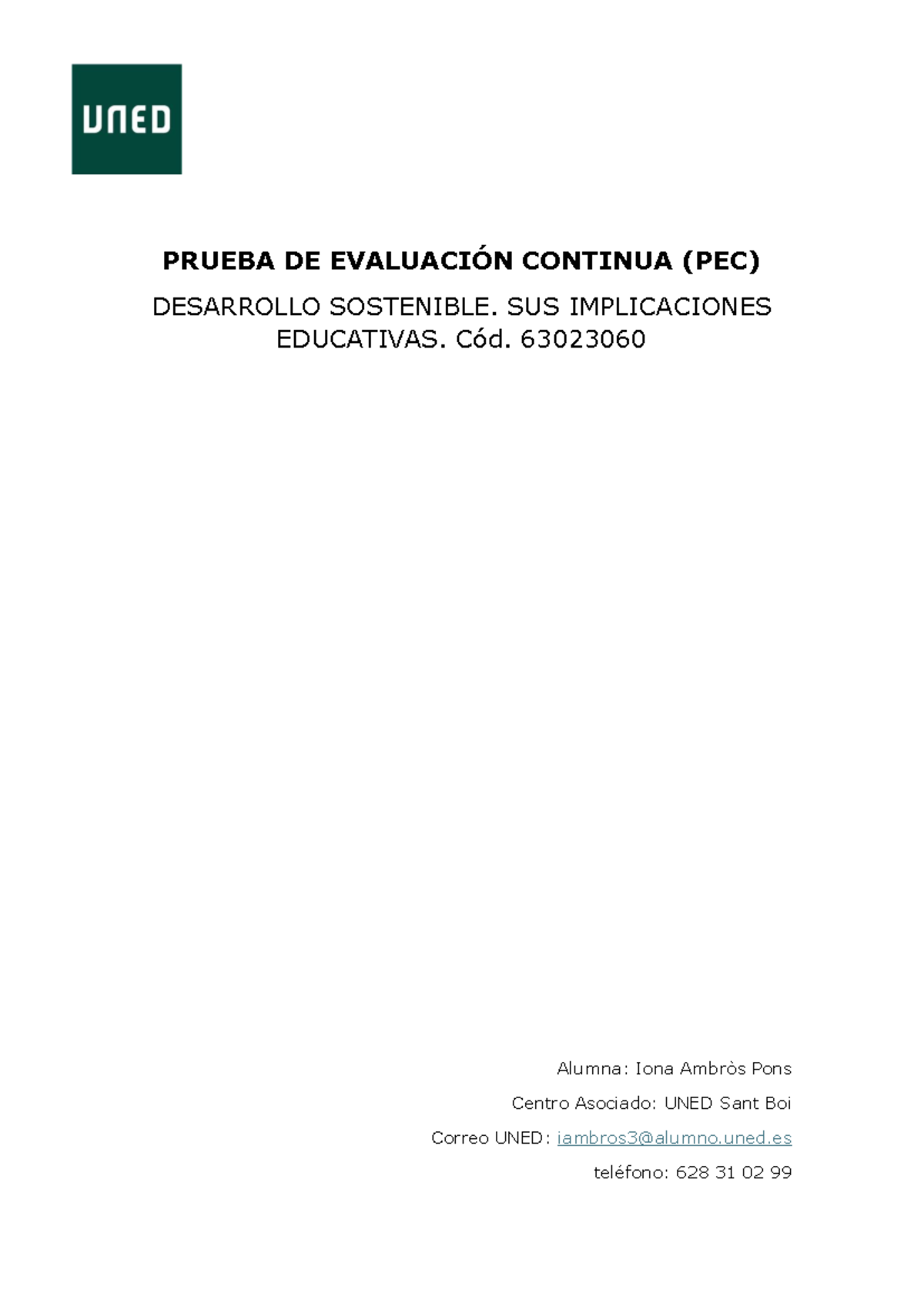 PEC: Informe Crítico sobre IA Generativa y Sostenibilidad Educativa ...