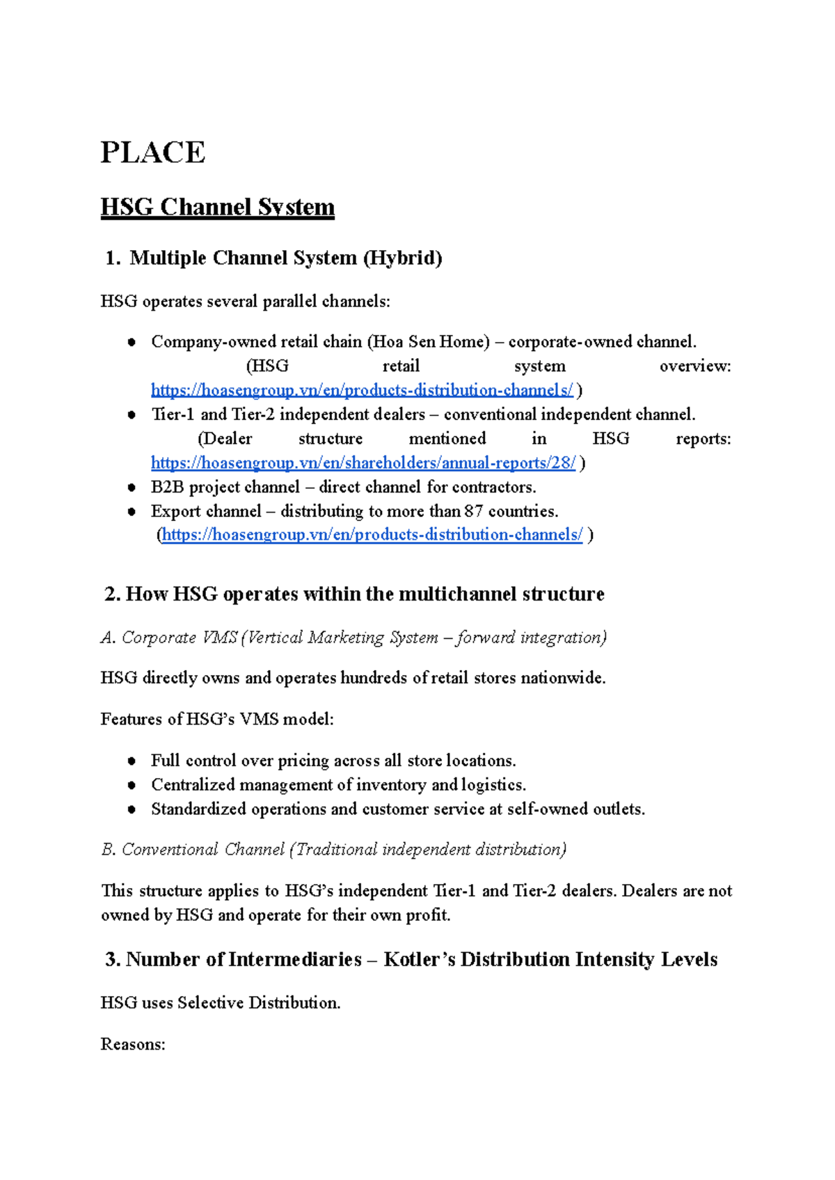 HSG 101: Overview of Hoa Sen Group's Multichannel Distribution System ...
