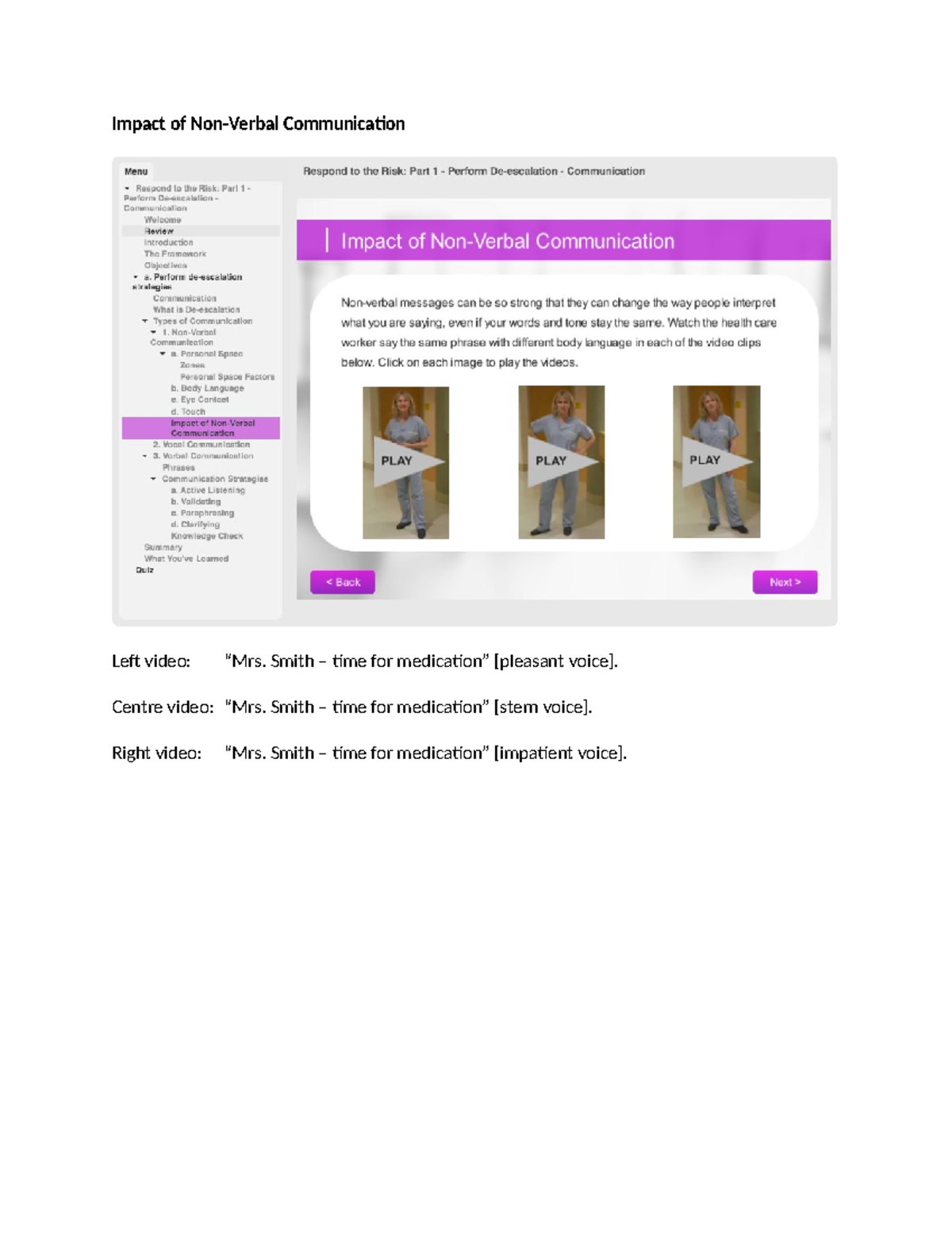 VP module 5 video transcripts - final - reviewed - Impact of Non-Verbal ...