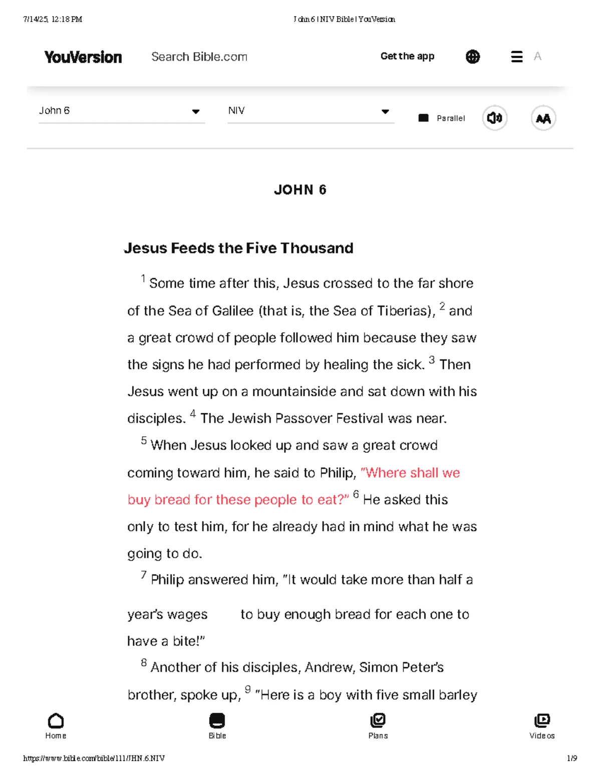 John 7: NIV Bible Study Notes - YouVersion Insights - Studocu
