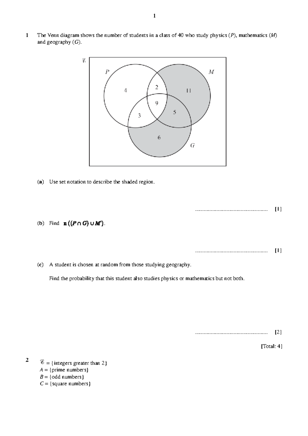 MATH101 Venn Diagrams: Set Notation & Probability Test Notes - Studocu
