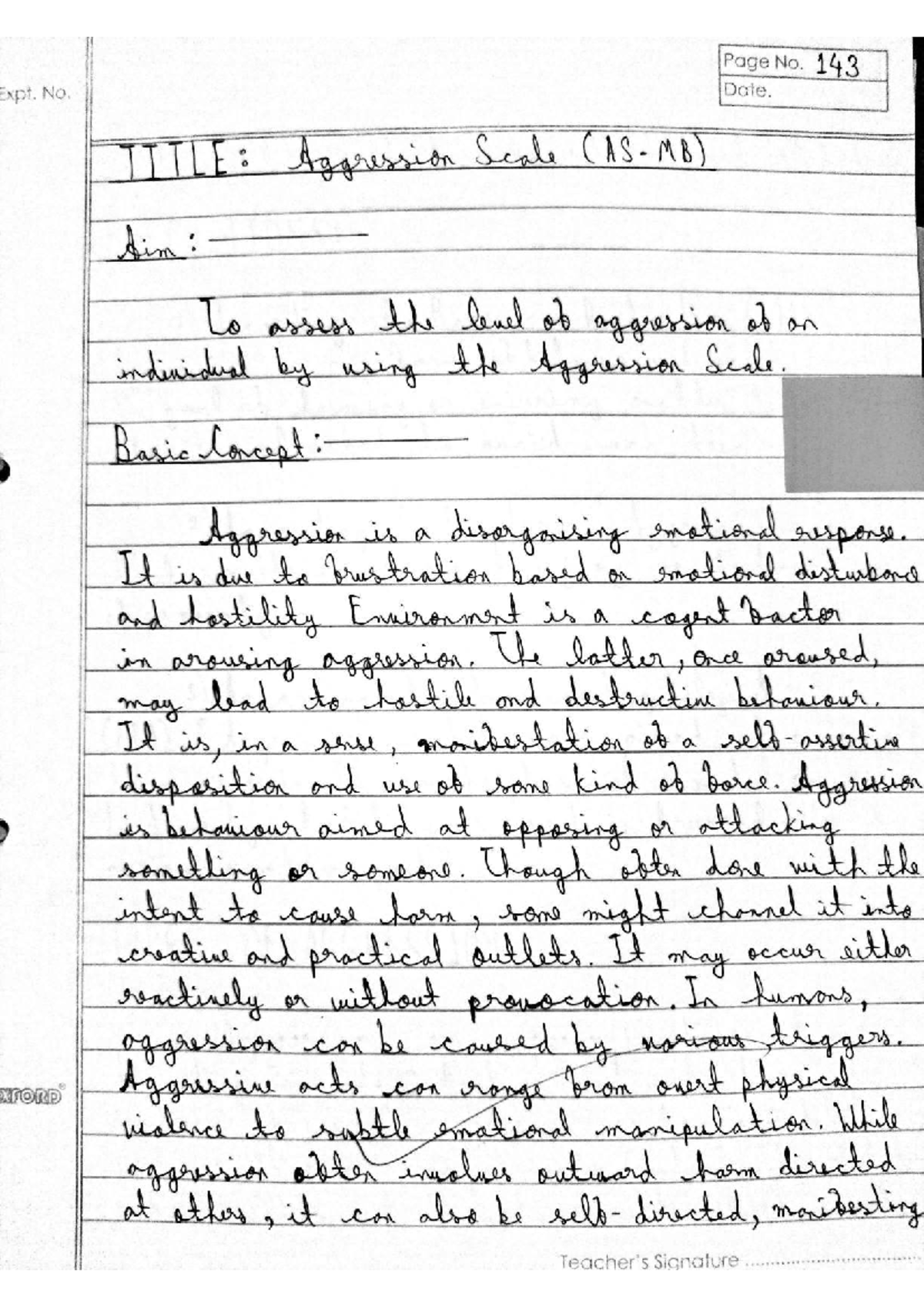 Aggression Scale Analysis (AS-MB) - Study Notes - Studocu
