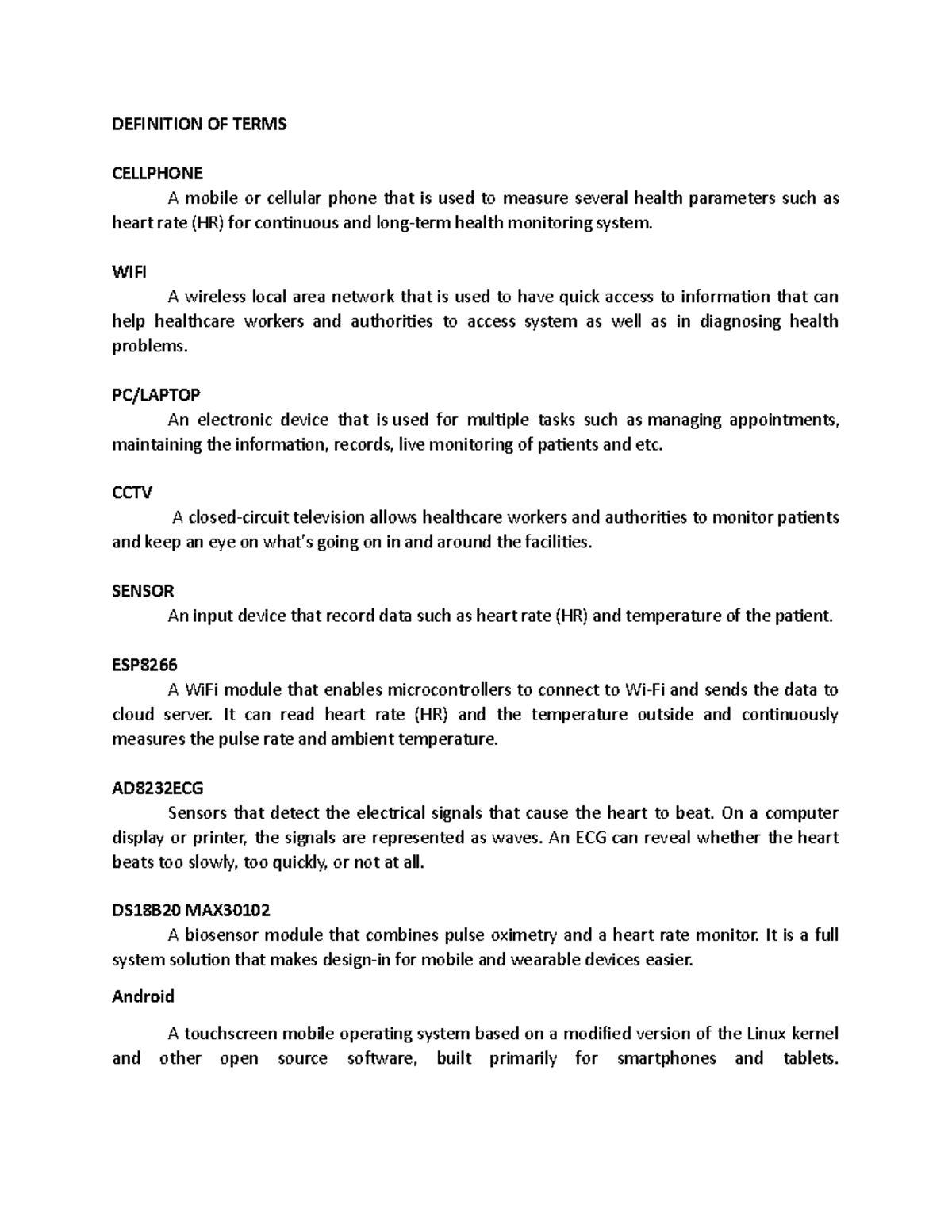 Definitions of Key Terms - Lecture Notes 1 - Studocu