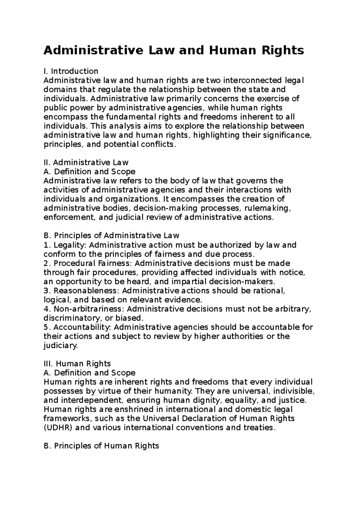 Administrative Law and Human Rights: Key Principles and Intersections ...