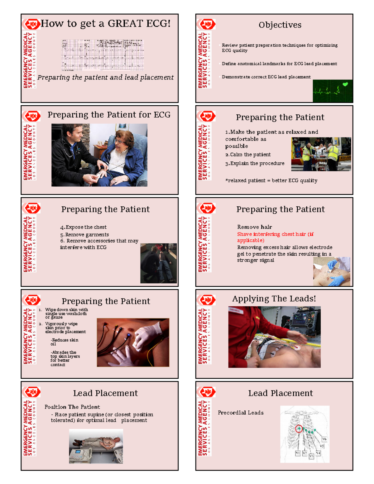 EKG Redcross - Nursing notes - How to get a GREAT ECG! Preparing the ...