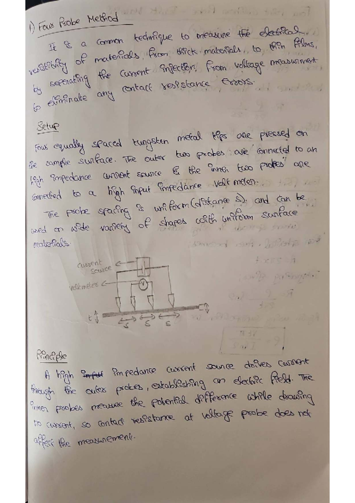 Four Probe Method for Exams - Semiconductor physics and computational ...