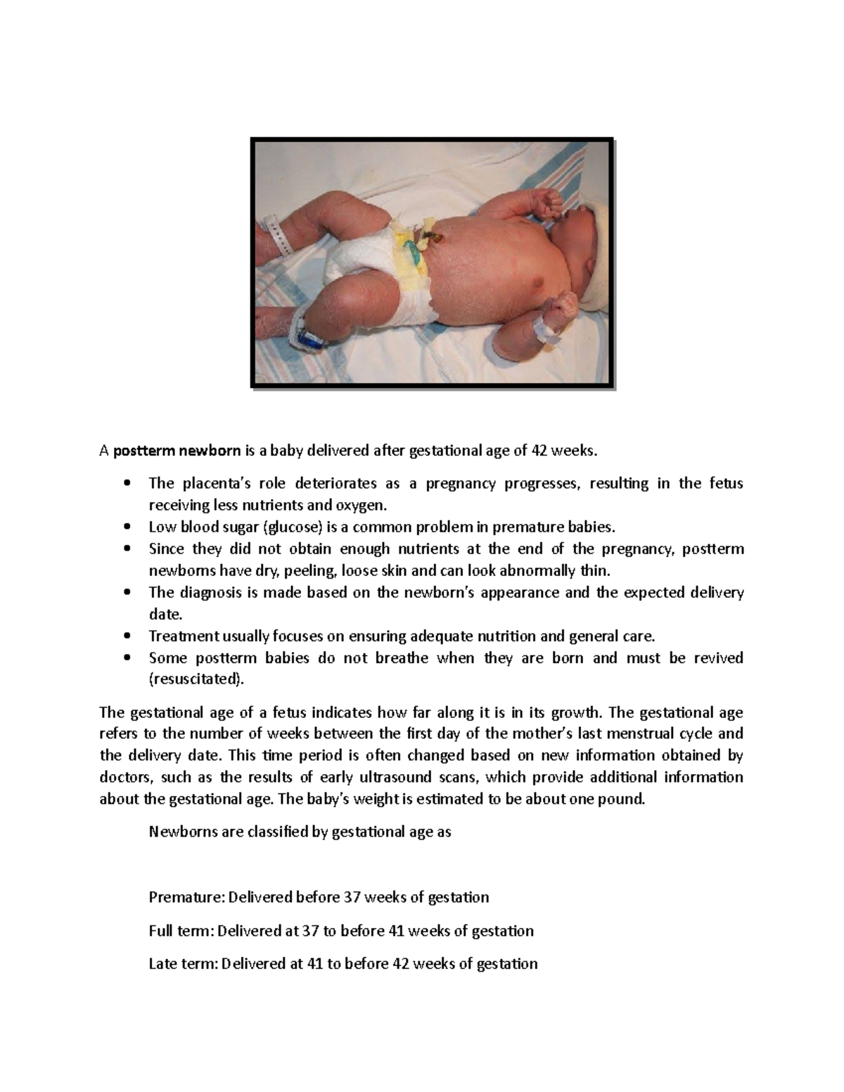 Postterm Newborn Report: Understanding Risks and Care Strategies - Studocu