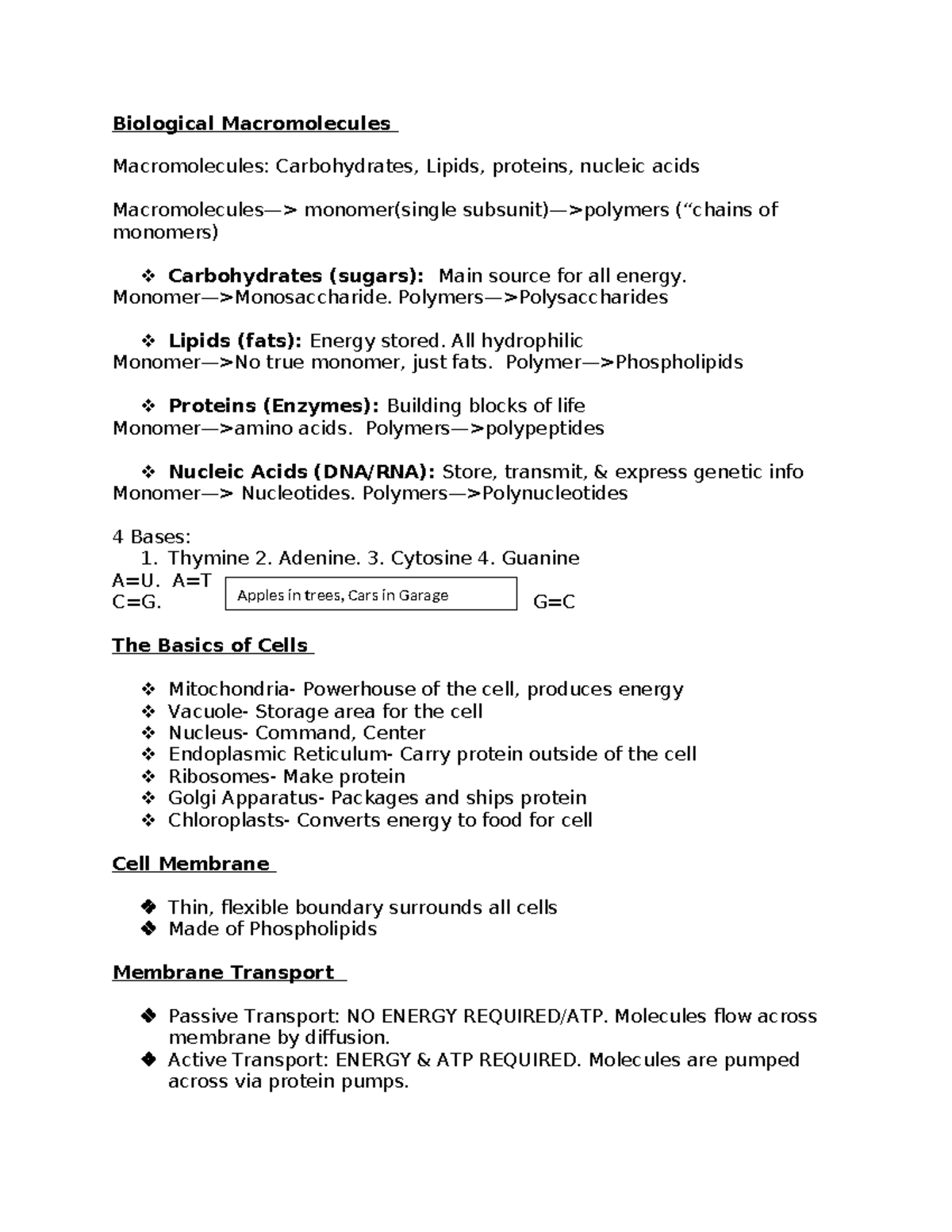 TEAS 7 Study Guide: Biological Macromolecules & Body Systems - Studocu