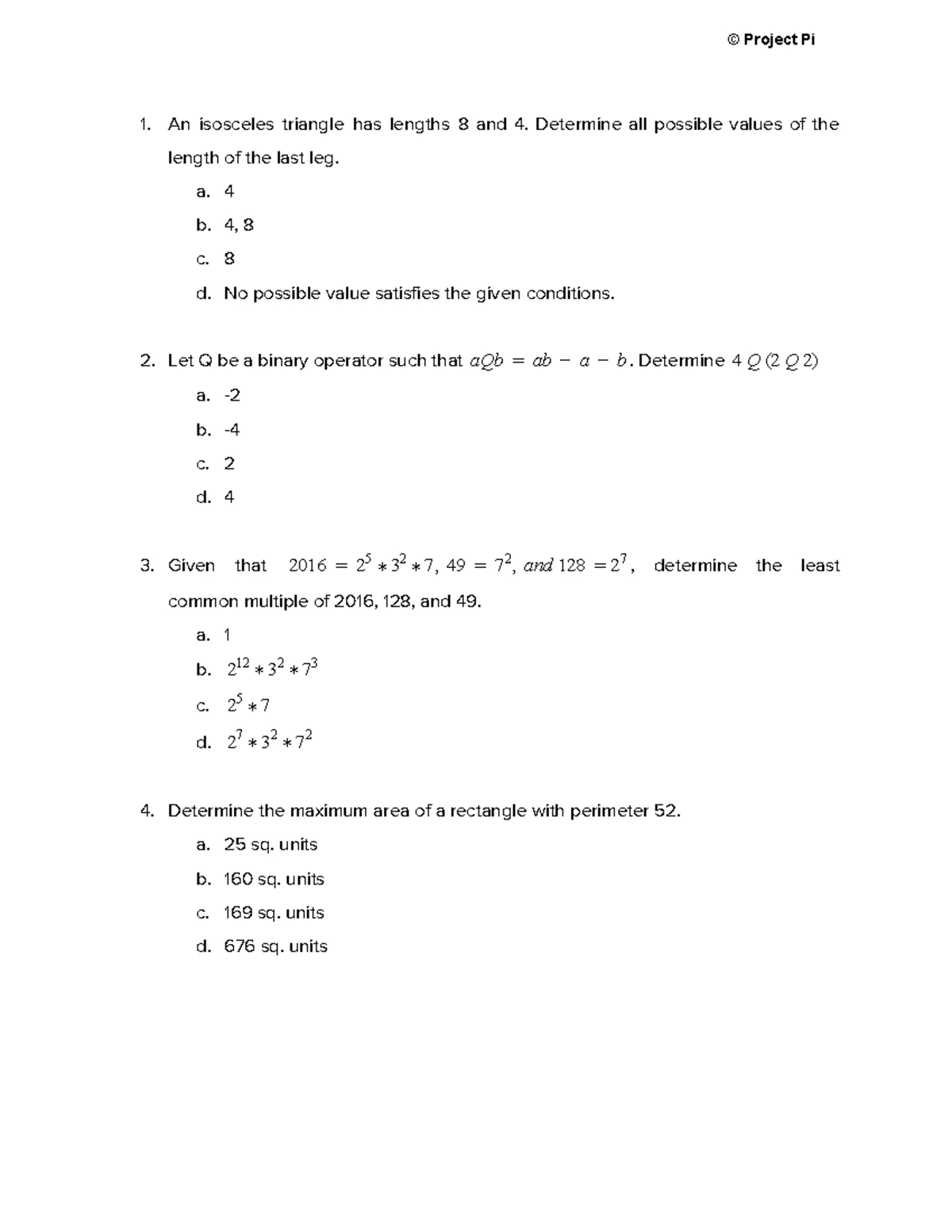 UPCAT Math Mock Exam Answer Key - Studocu