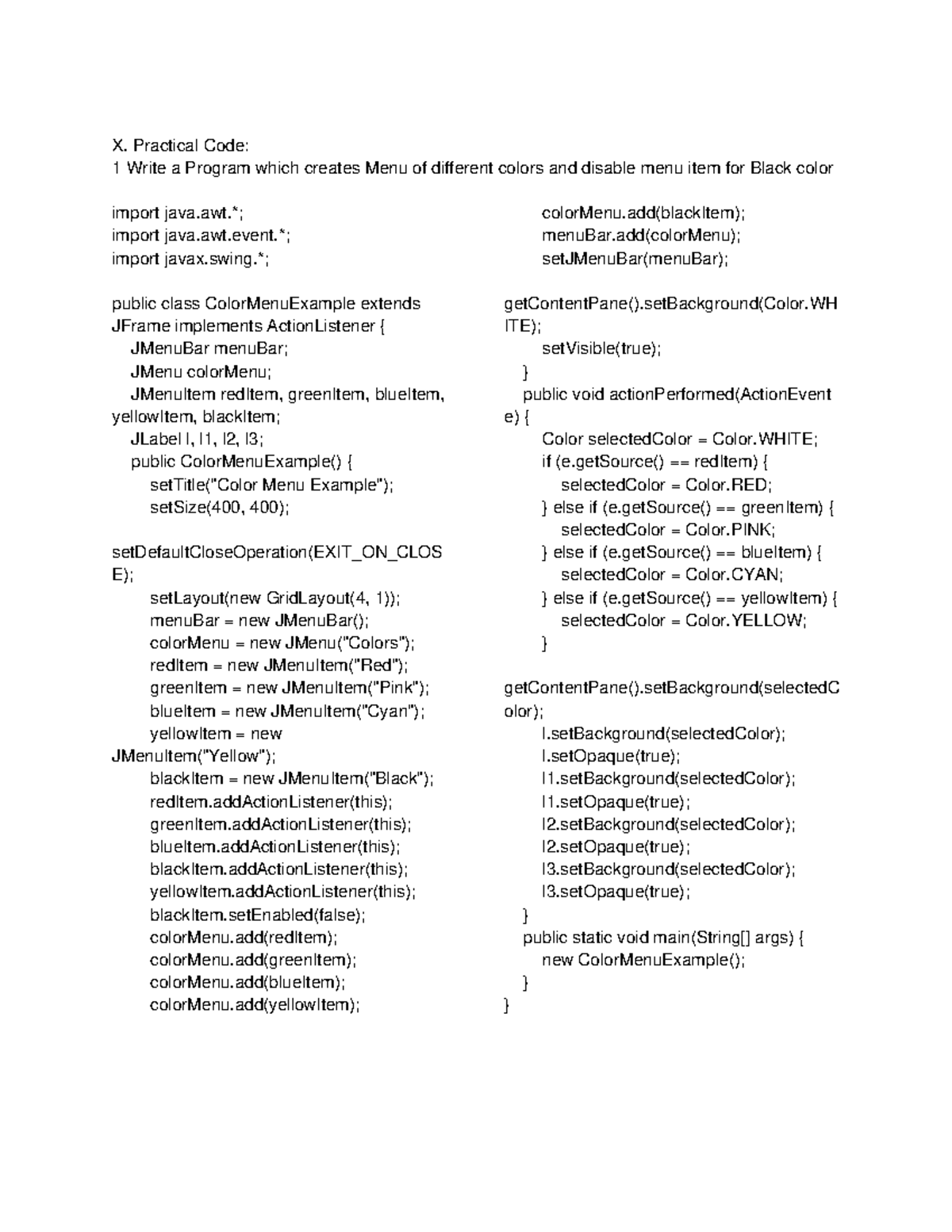 AJP EXP 5 OP - aaa - X. Practical Code: 1 Write a Program which creates ...