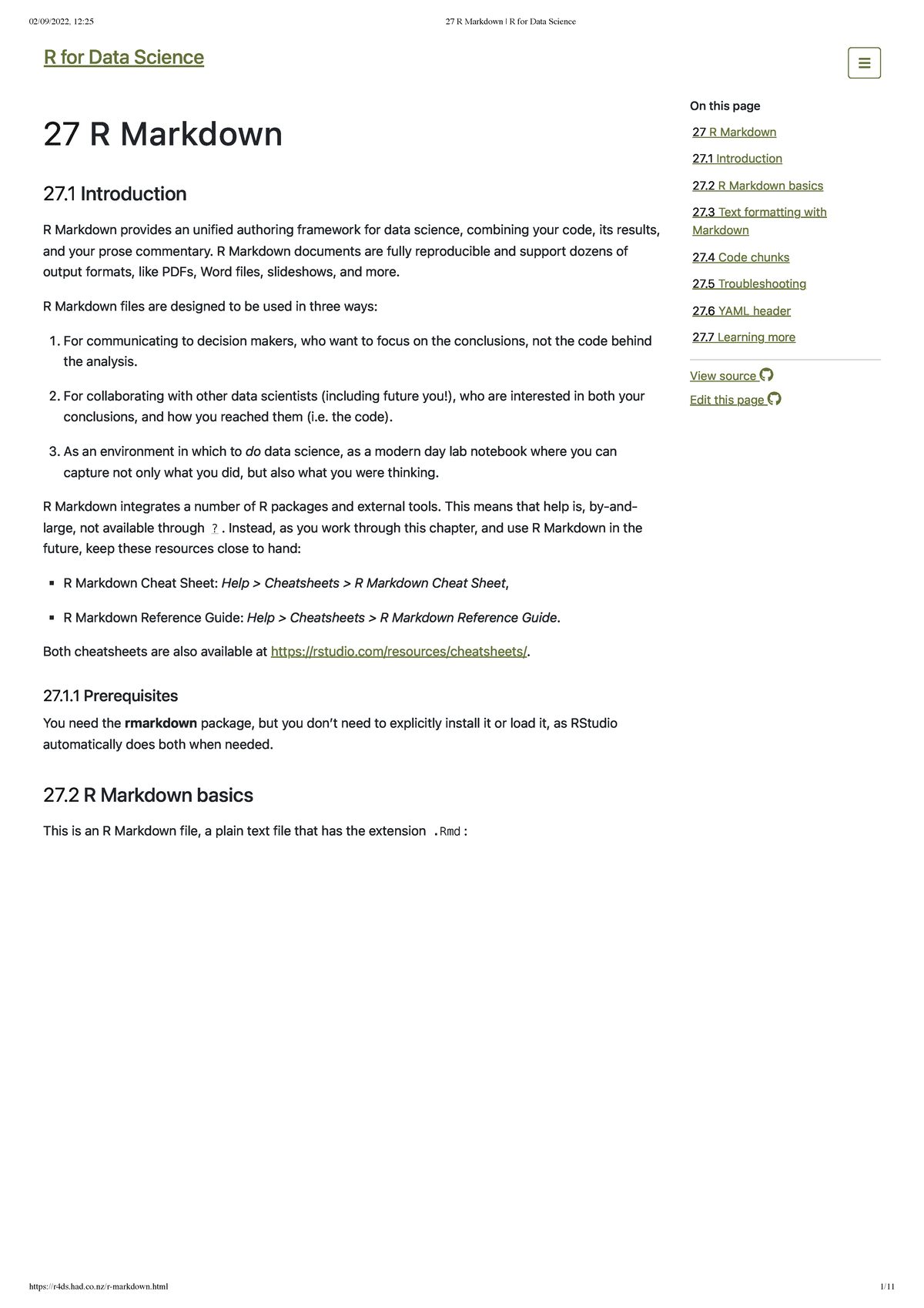 R Markdown Overview for Data Science (27) - Studocu