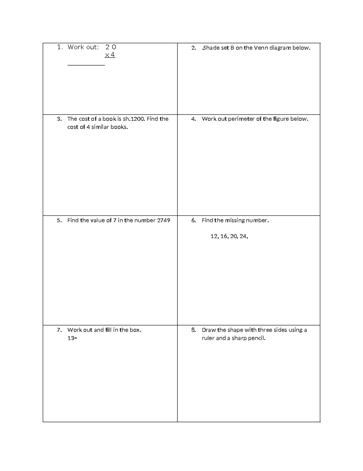 GHA Paper - Math Practice Questions and Exercises - Studocu