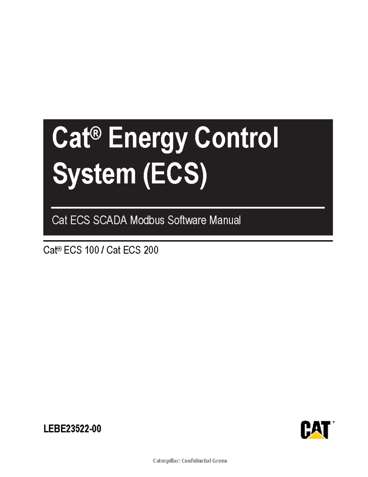 Cat ECS SCADA Modbus Software Manual (ECS 100 & ECS 200) - Studocu