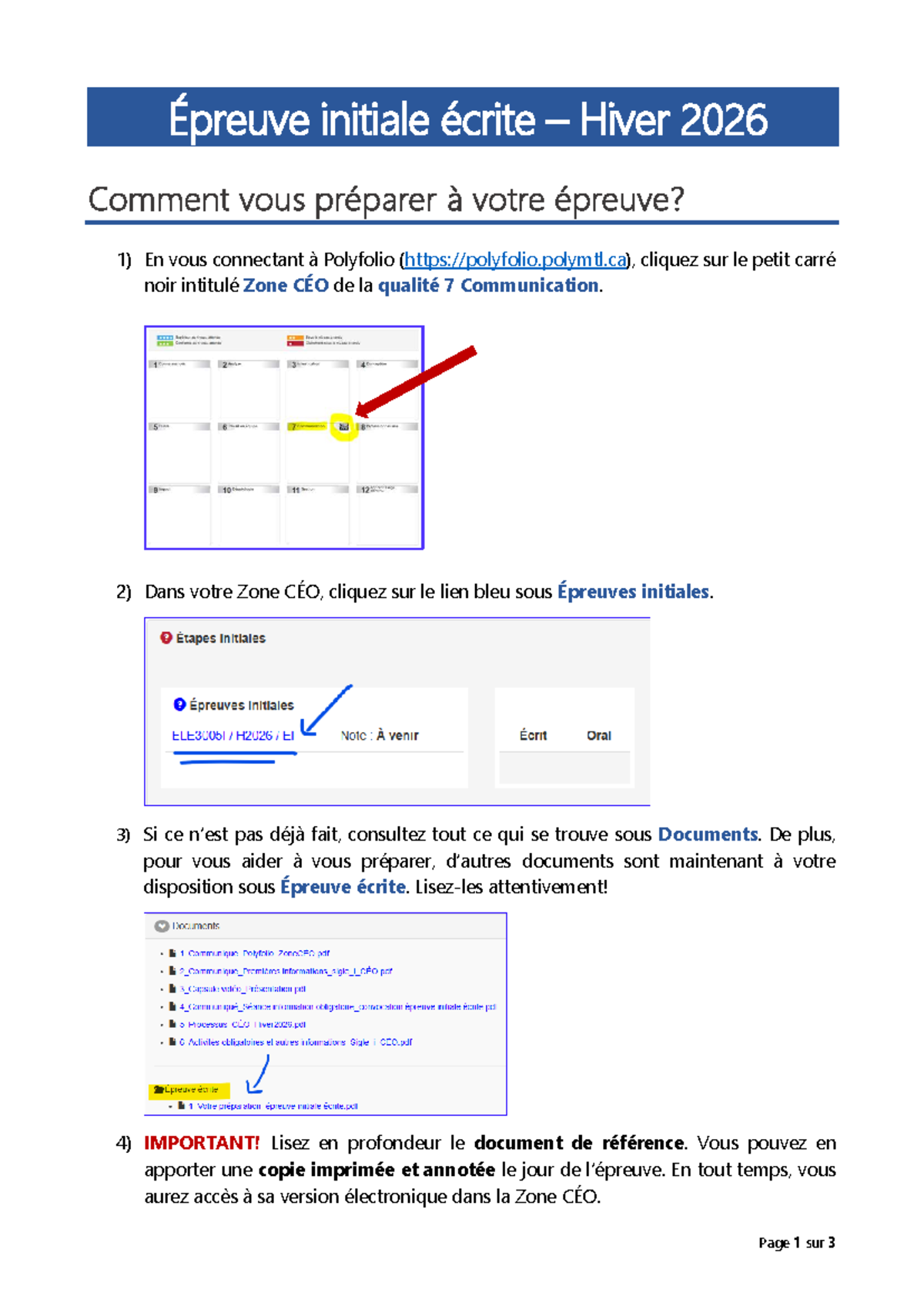 Préparation à l'Épreuve Initiale Écrite H2026: Guide Complet - Studocu