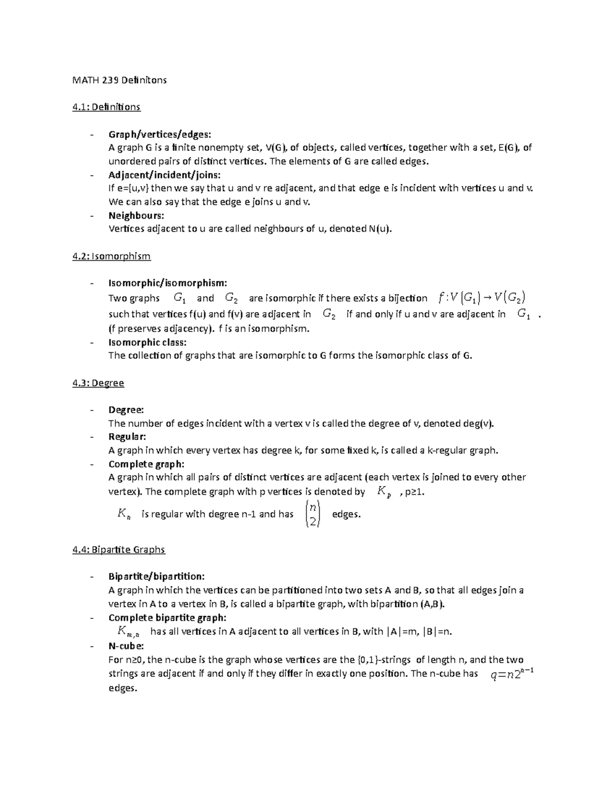 MATH 239 Part I enumeration - MATH 239/ Introduction to Combinatorics ...