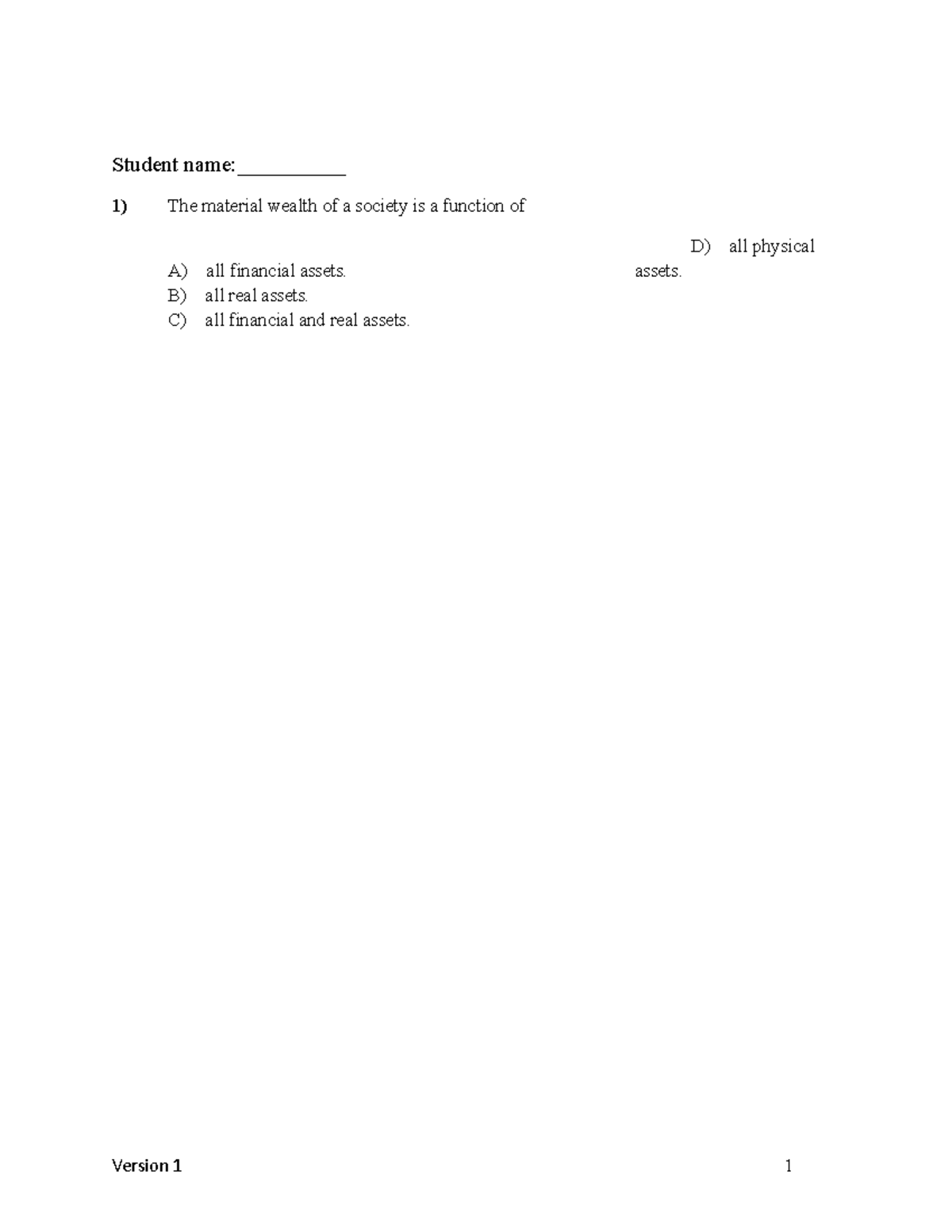 Test Bank for Chapter 1 Solutions (MCQ) - Overview and Analysis - Studocu