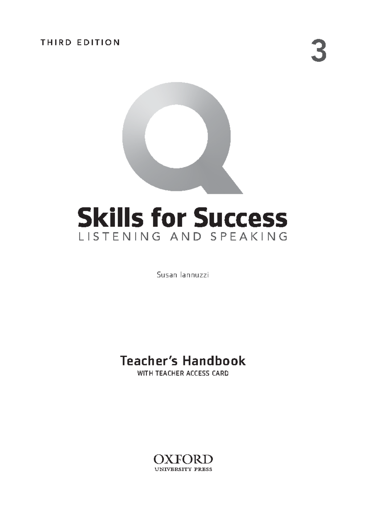 Q: Skills for Success: Intro Level: Listening and Speaking Teacher&#39;s Handbook with Teacher&#39;s Access Card [ペーパーバック] Oxford Q: Skills for Success: Intro Level: Listening and Speaking