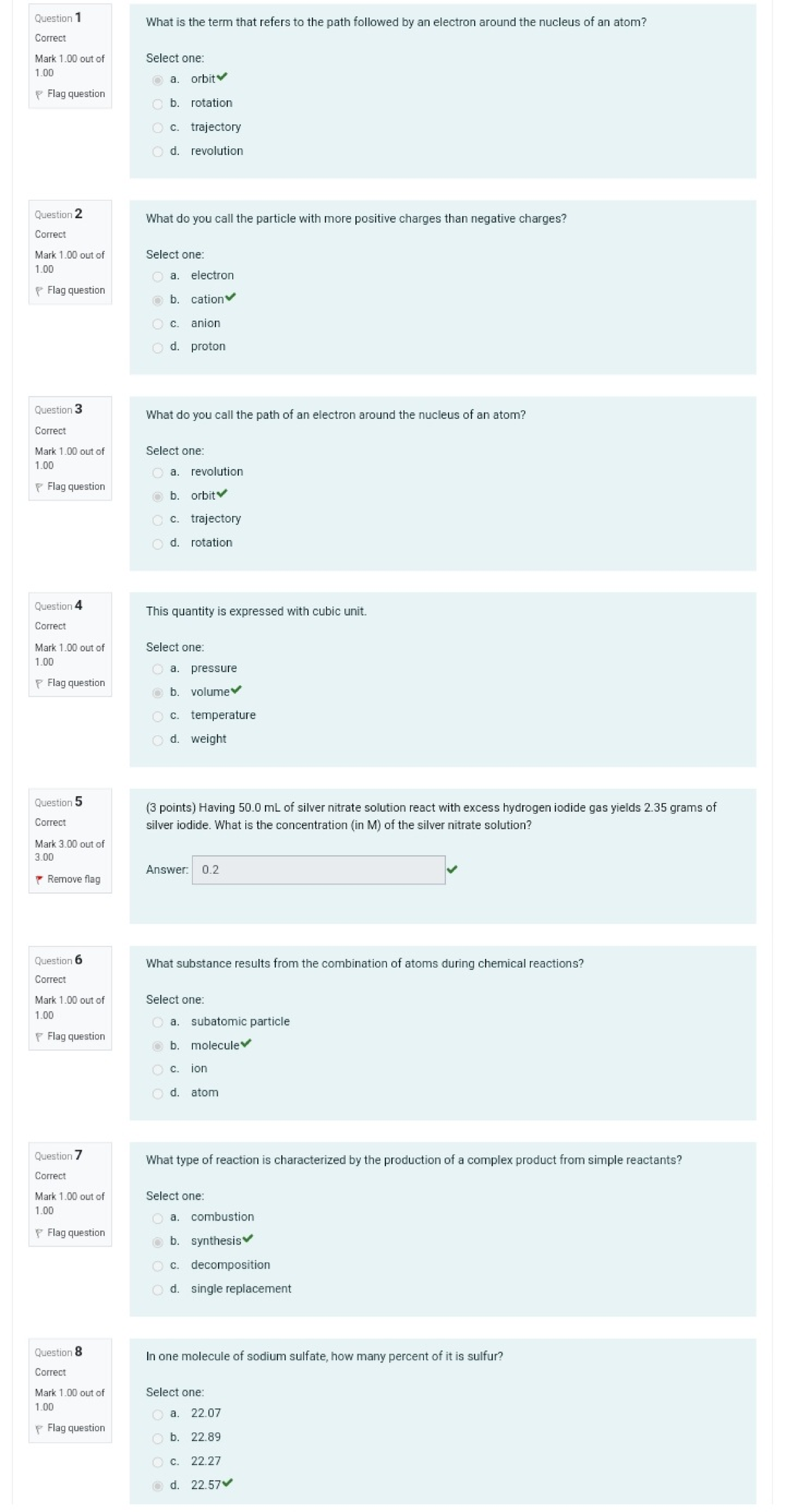 GEN CHEM 1ST - Quiz Questions and Answers for 1st Quarter Exam - Studocu