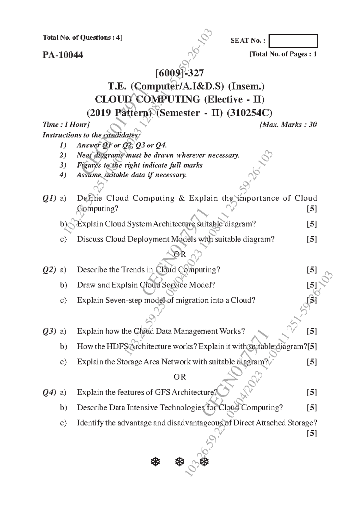 8 4 23 Comp Cloud Computing - Q1) a) Define Cloud Computing & Explain ...