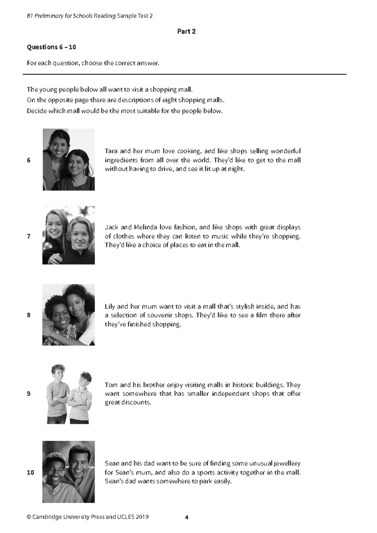 Mock Test - B1 Preliminary for Schools Reading Sample Test 2 - Studocu