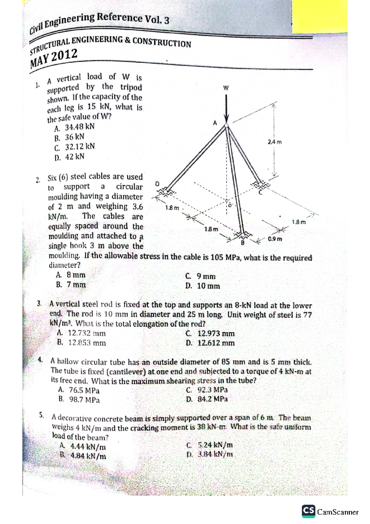 Engineering Reference Vol. 3: Civil Engineering Construction Exam ...