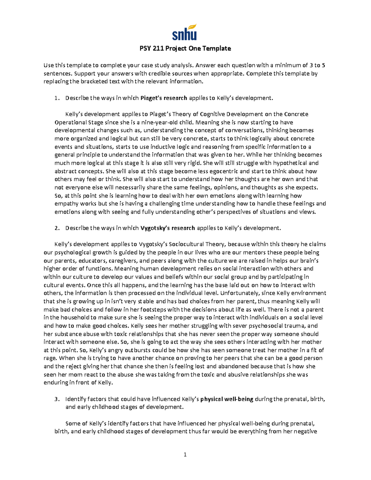 PSY 211 Project One Template PSY 211 Project One Template Use this PSY 211 Project One Template PSY 211 Project One Template Use this