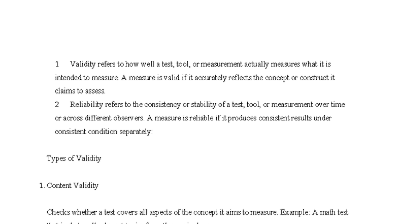 Validity and Reliability in Assessment: Key Concepts and Item Analysis ...