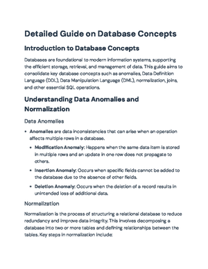 Comprehensive Guide to Database Design & Normalization Techniques - Studocu