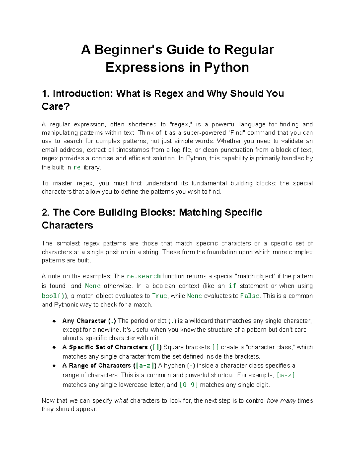 A Beginner's Guide to Regex in Python: Understanding Patterns and ...