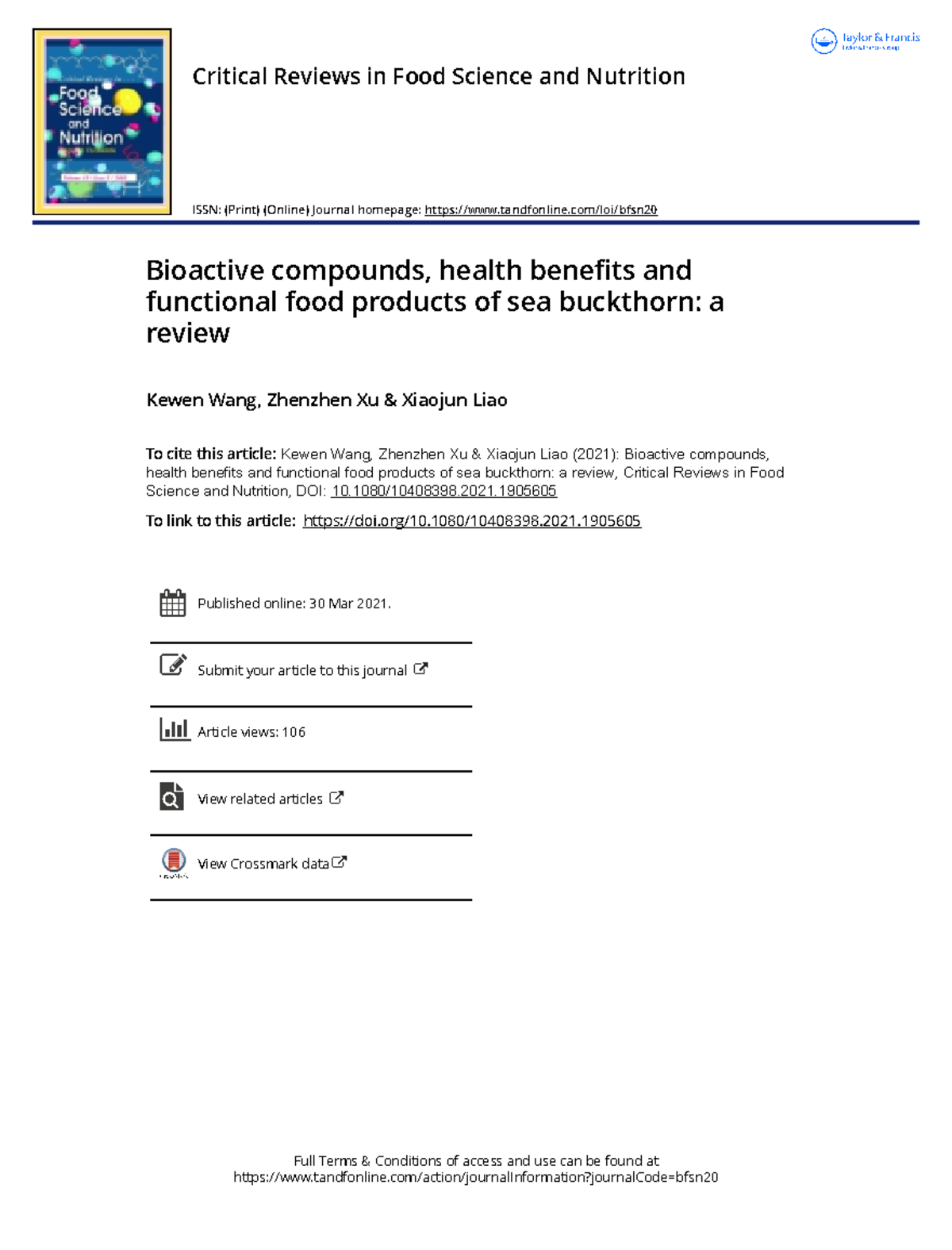 Bioactive compounds, health benefits and functional food products of ...