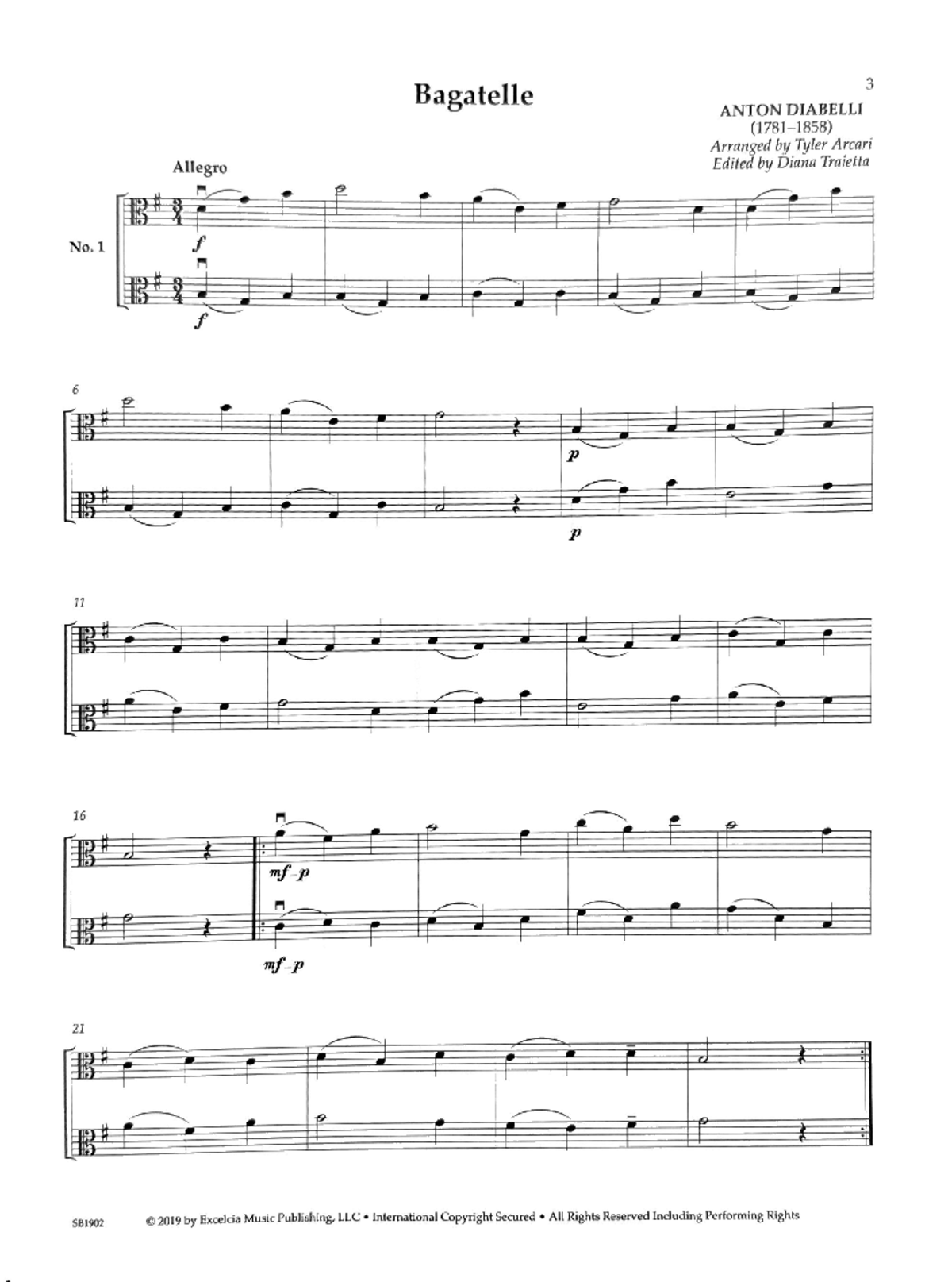 Adaptable Duets for Viola: Bagatelle & Other Works (SB1902) - Studocu