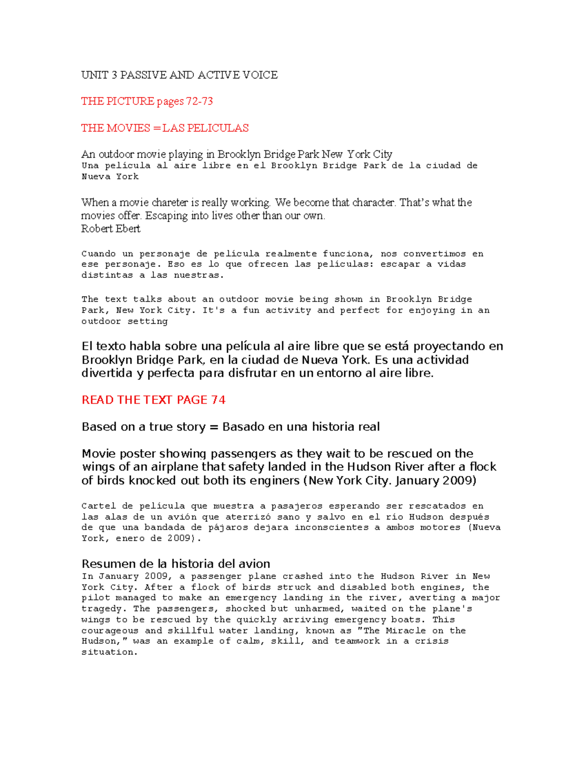 UNIT 3: Active and Passive Voice Overview - Studocu
