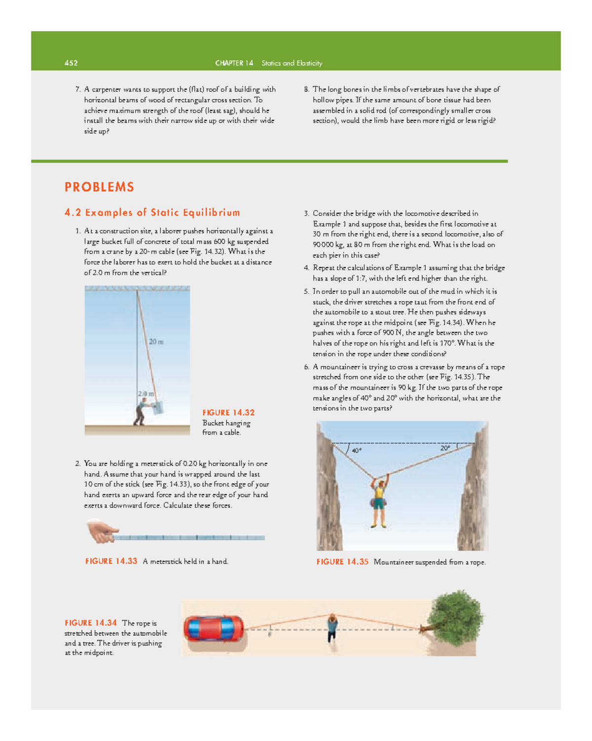 Physics for Engineers and Scientists: Chapter 14 Statics & Elasticity ...