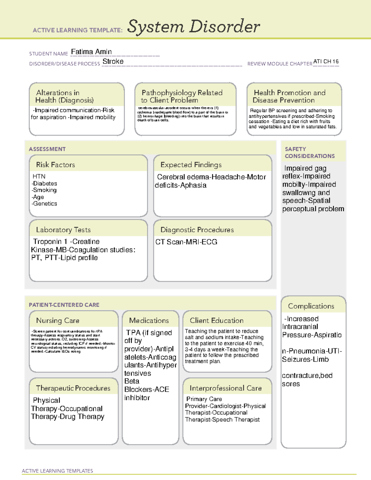 Stoke Assessment Active Learning Template - Review Module - Studocu