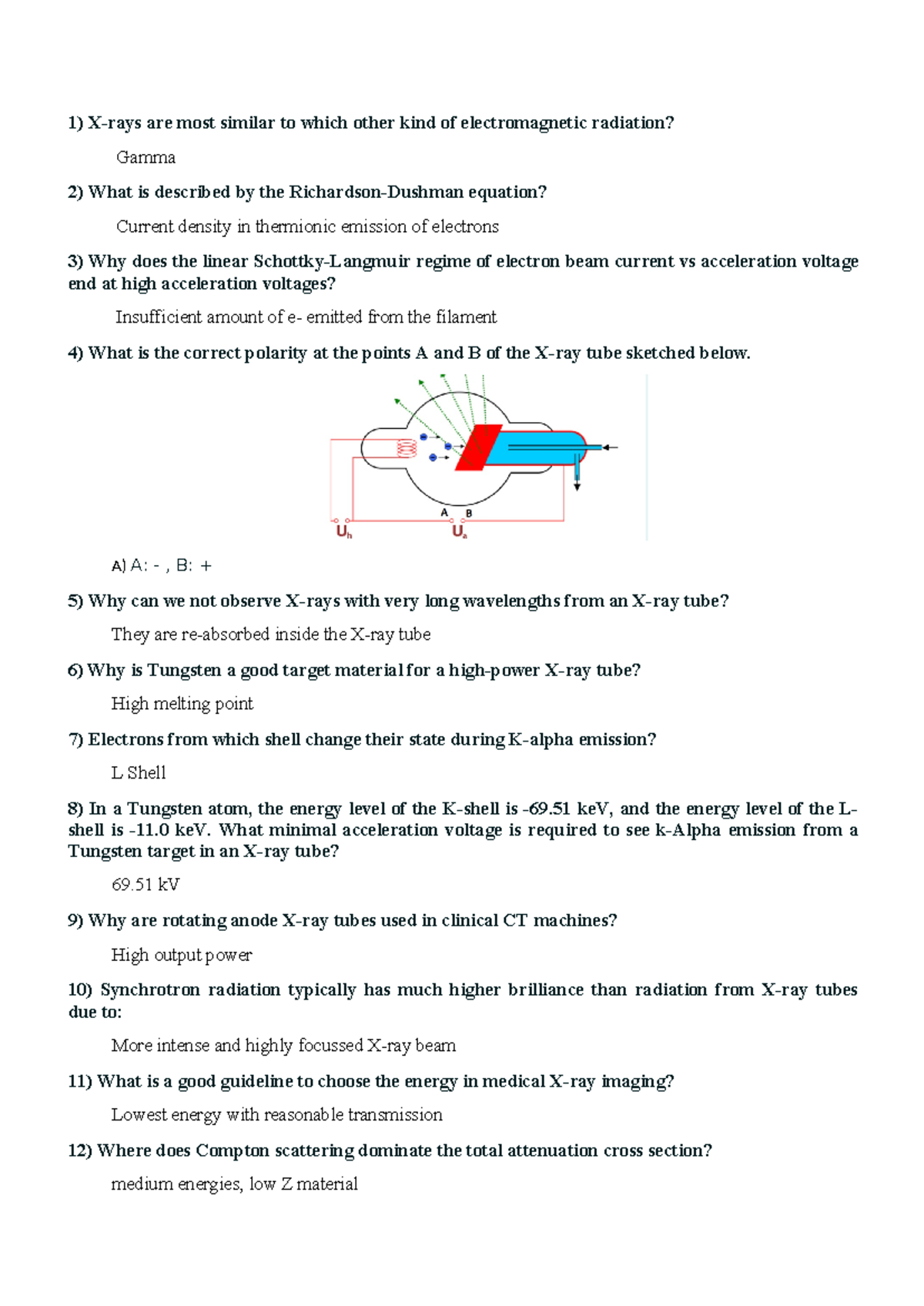 Biomedical Physics 1 Quiz: Key Concepts and Questions Explained - Studocu