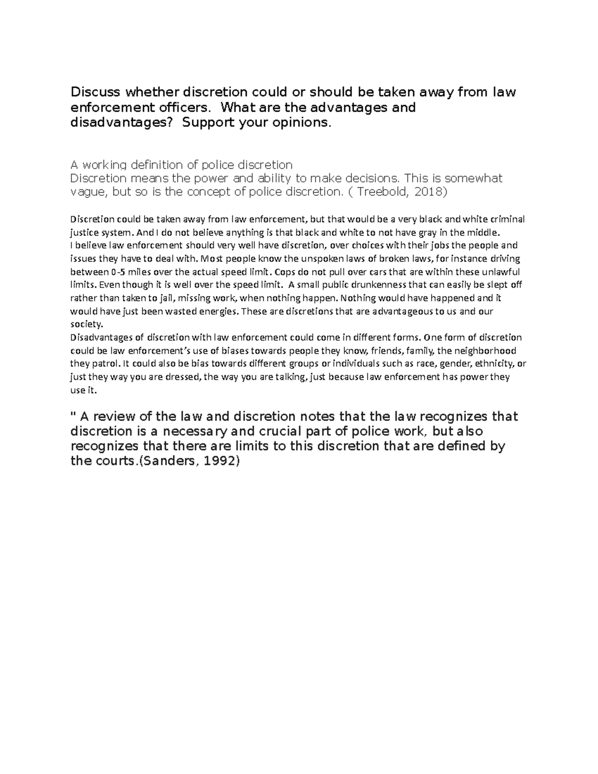 POLI 101: Examining Police Discretion - Advantages & Disadvantages ...