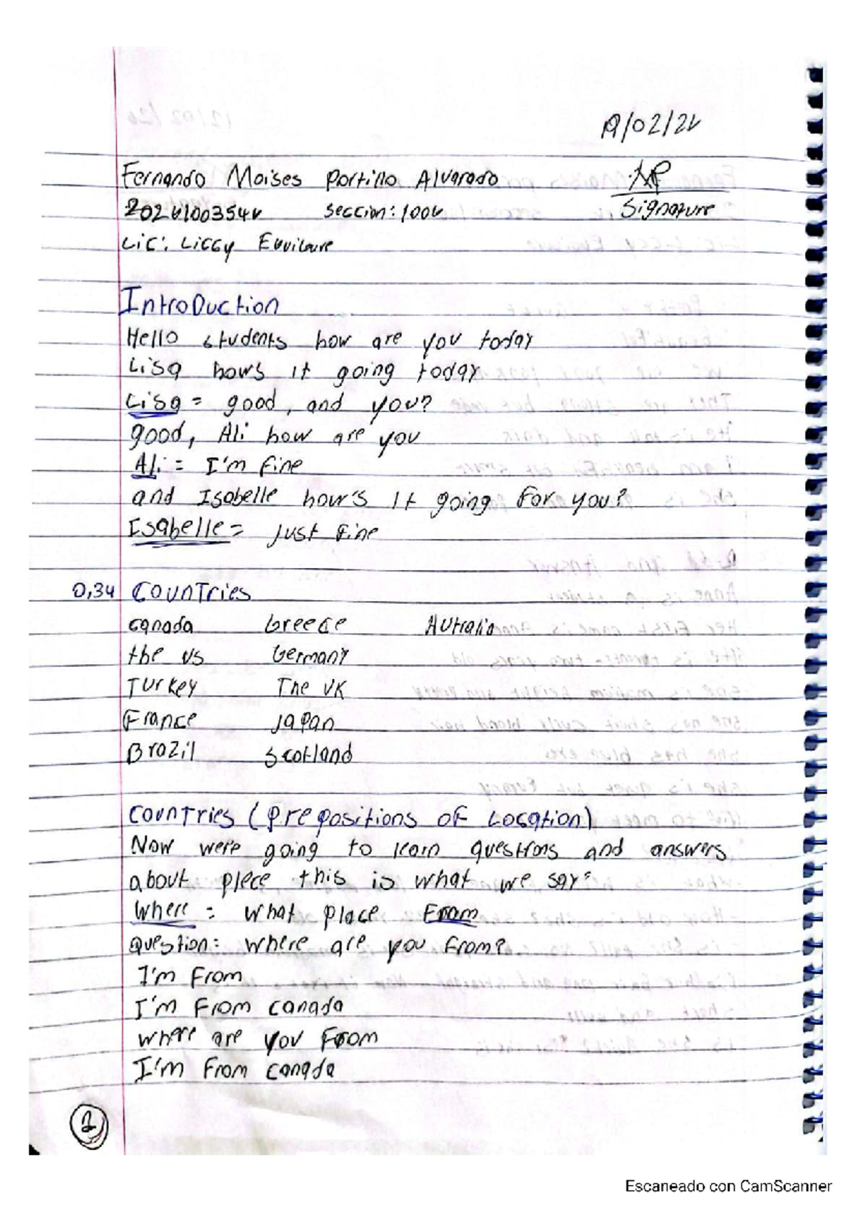 U1T4a14: Intro to Countries and Languages - Class Notes - Studocu
