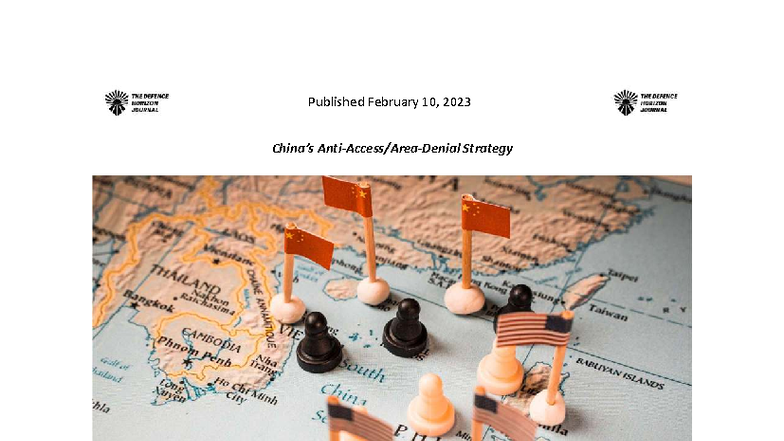China's A2AD Strategy: Countering US Influence in the Pacific - Studocu