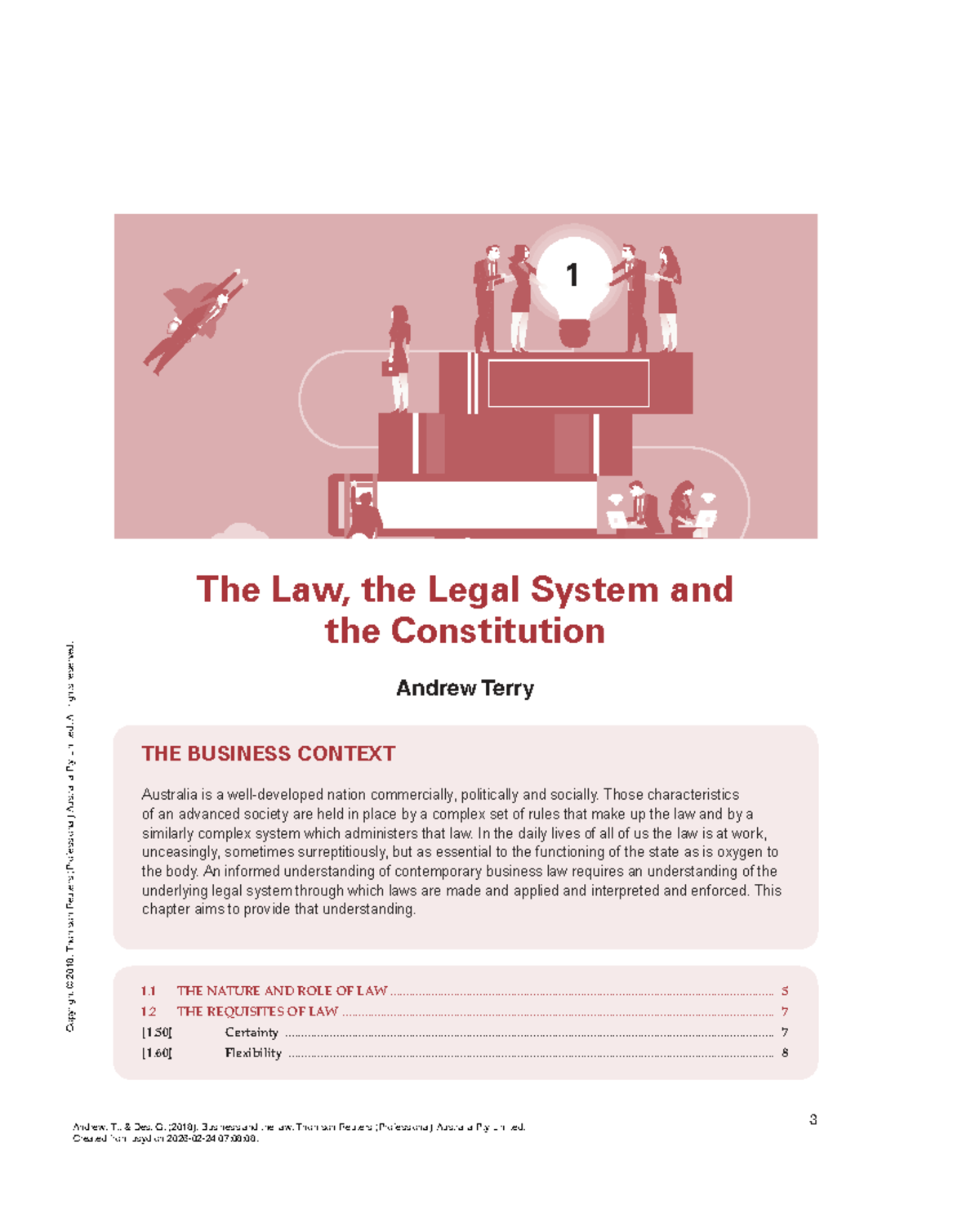 Business and the Law: The Legal System and Constitution Overview - Studocu