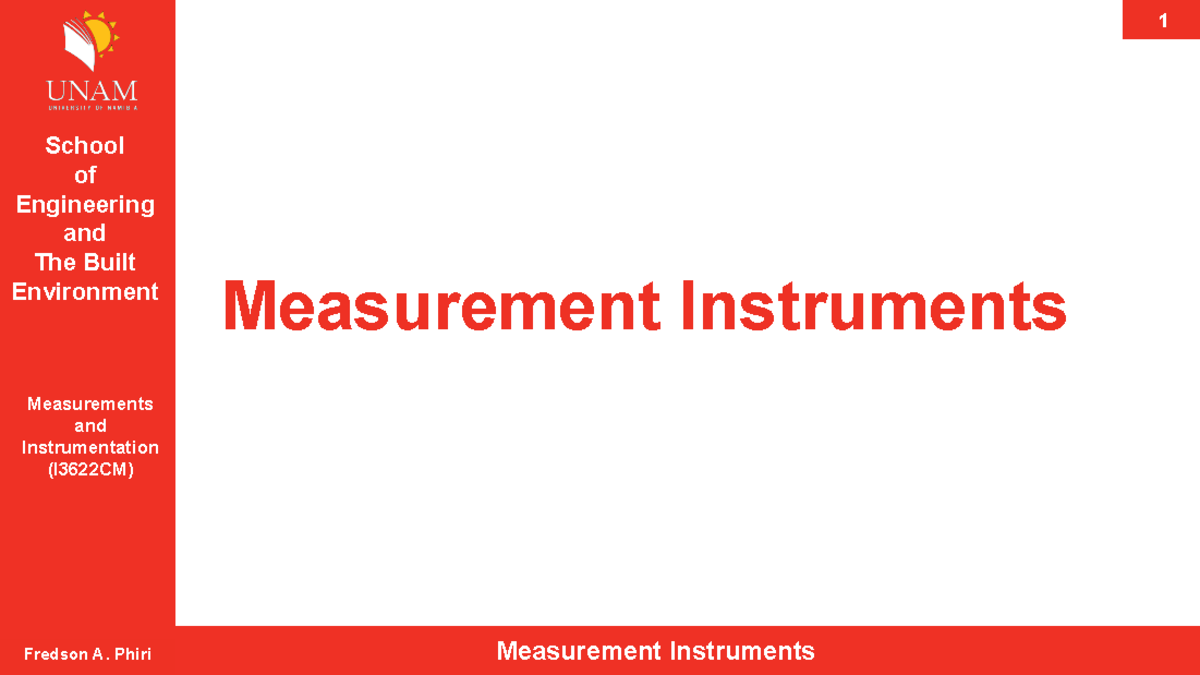 02 Measurement Instruments - School of Engineering and The Built ...