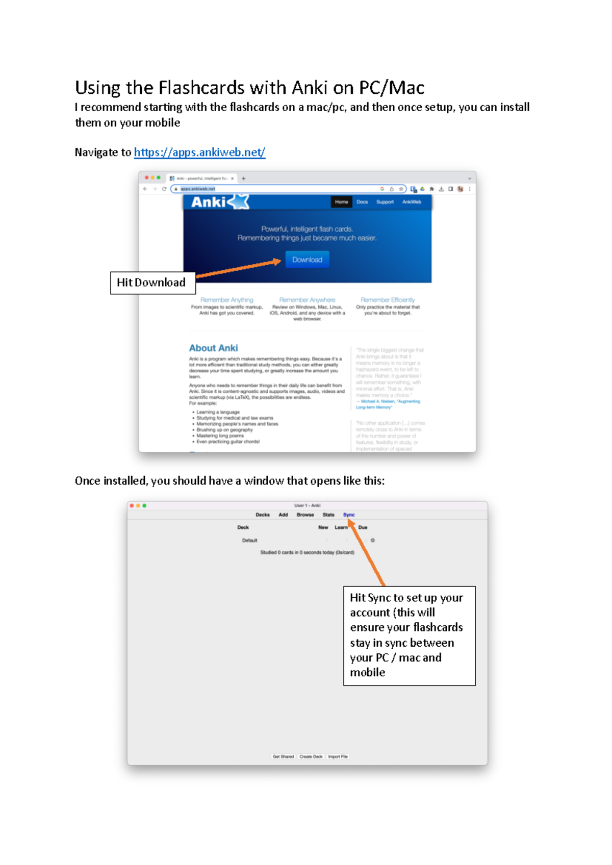 Anki Instructions for MSRA Flashcards Setup and Usage Guide - Studocu