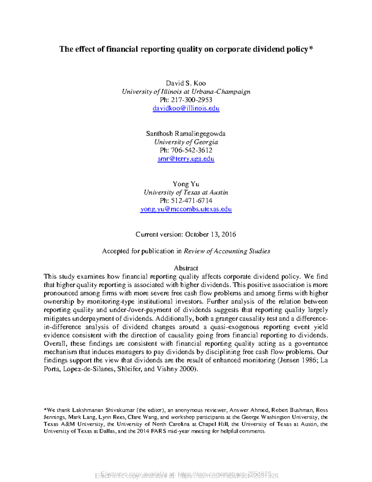 The Impact of Financial Reporting Quality on Corporate Dividends ...