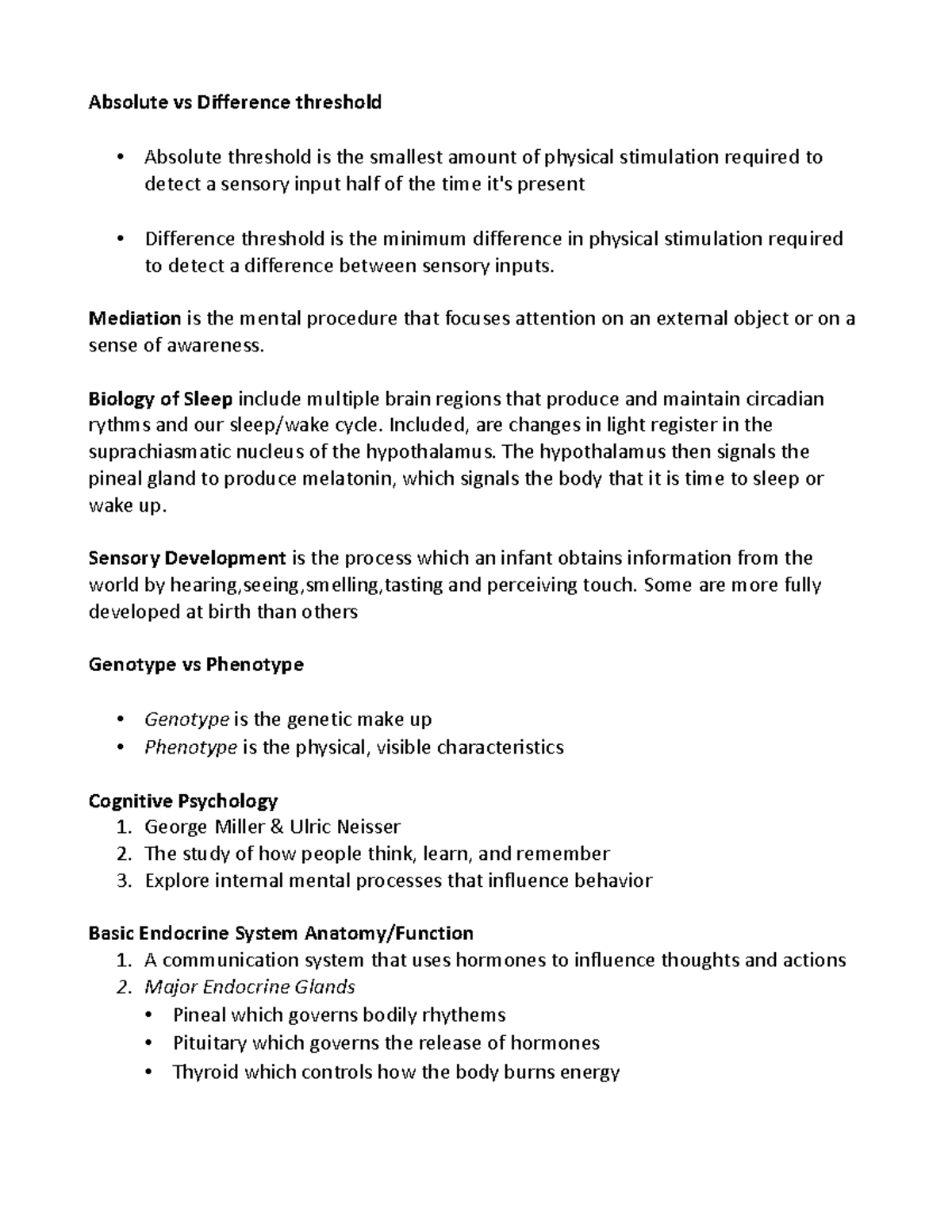 Psych 1001 Comprehensive Study Guide: Key Concepts & Theories - Studocu