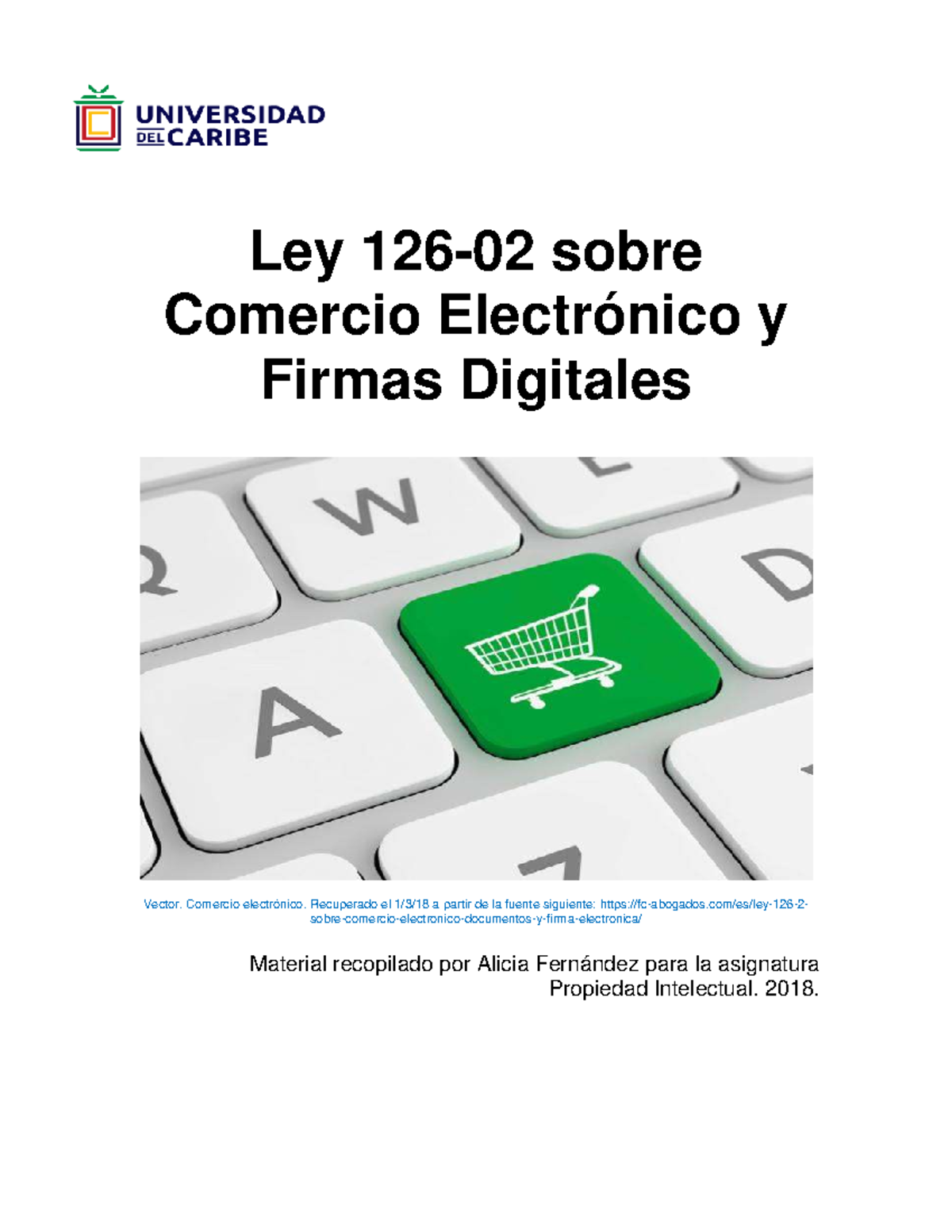 Ley 126 02 Comercio Electrónico Y Firmas Digitales Unidad 5 Studocu