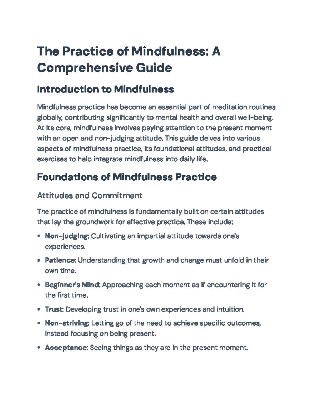 Curated visual reference: Picture Idea: Comprehensive Guide To Mindfulness Practice Foundations And Exercises