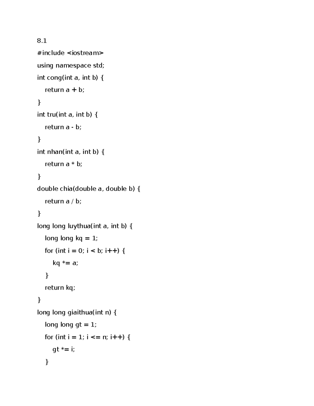 C++ Functions and Algorithms: 8.1 - 8.3 Code Implementation - Studocu
