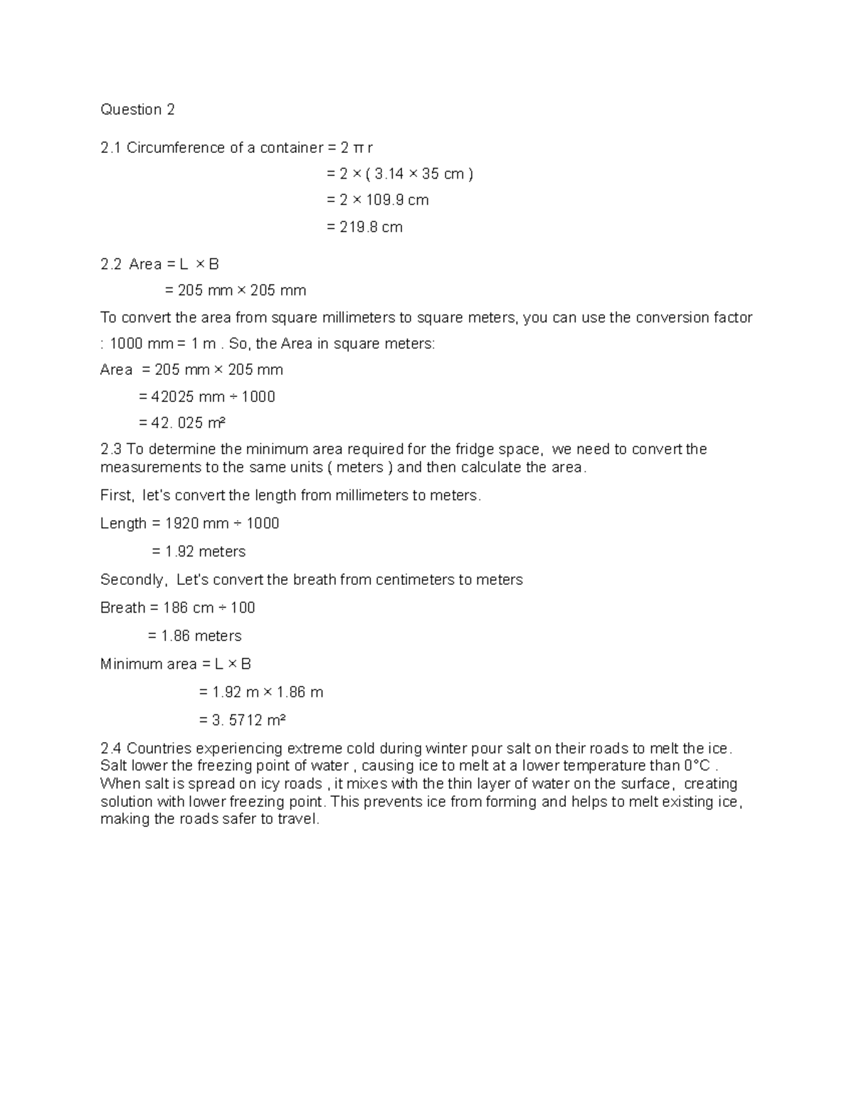 CSP1501 QSTN 2 - Assignment 3: Circumference & Area Calculations - Studocu