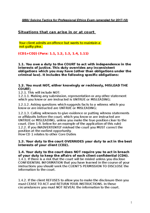 MMU Professional Ethics Revision Guide: Core Duties Overview Part 1 ...